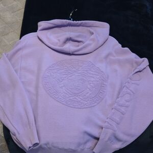 Lilac Embroidered Medusa Hoodie